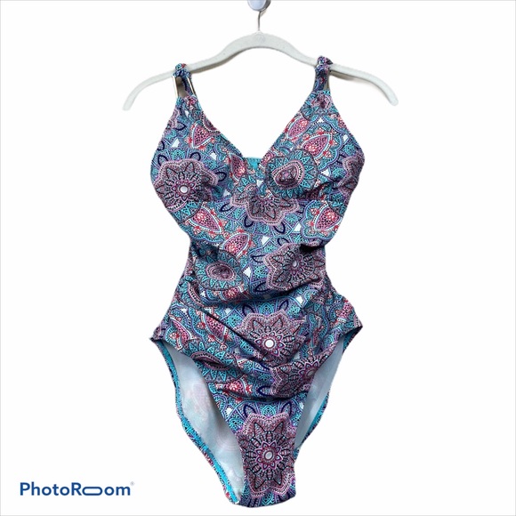 Spanx Sarah Blakely paisley one piece swimsuit - Picture 2 of 5